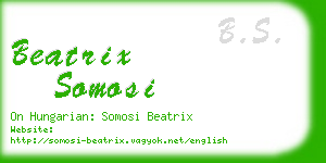 beatrix somosi business card